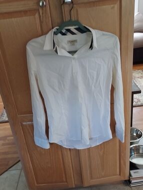 Burberry Womens Blouse Size 8 White